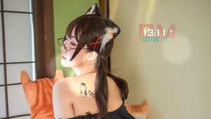 清纯性感猫耳朵学妹
