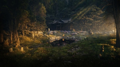 唯美治愈森林寺庙