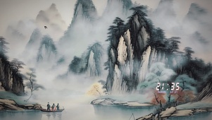 古风AI水墨插画
