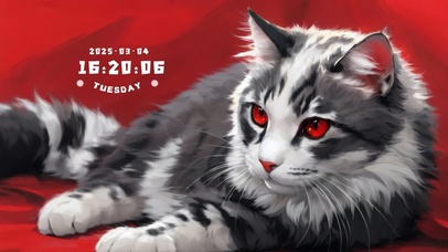 红韵中的赤瞳灵猫
