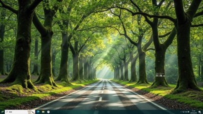 春天树荫公路主题