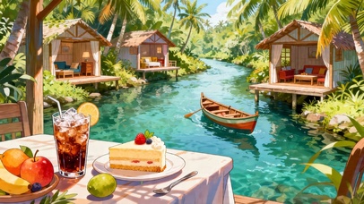 热带雨林中的酒店小屋