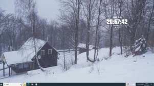雪天小屋主题