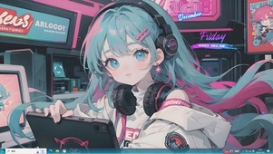绿发电竞少女