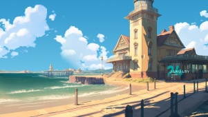 治愈 海边小屋