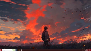 霞光下