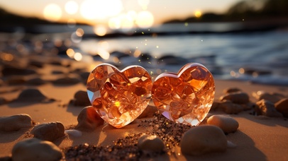 4K 海岸浪漫真爱 小心心