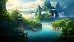 云雾青山阁楼