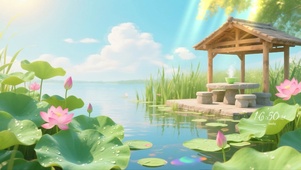 荷花湖水