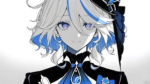 黑白少女-芙宁娜