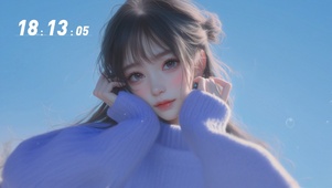 发呆可爱少女