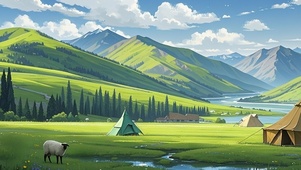 大自然风景-夏牧场