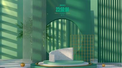 4k绿色护眼清新治愈绿植