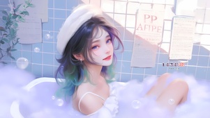 港风沐浴女孩
