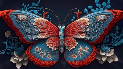 4K  花蝴蝶真美丽  