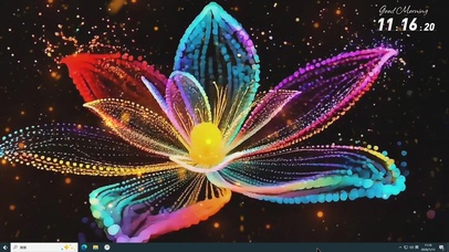 七彩炫光粒子幸运之花