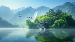 4k护眼青山绿水