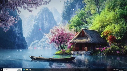 唯美山水AI壁纸-桌面主题