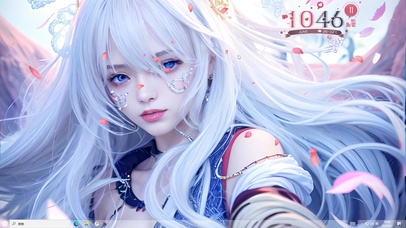 4k蓝发典雅纯欲美少女