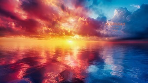 彩虹 海面