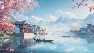 护眼江南风景