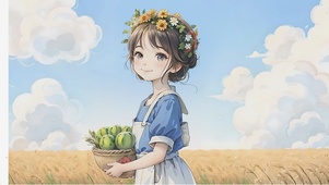 田野上的女孩