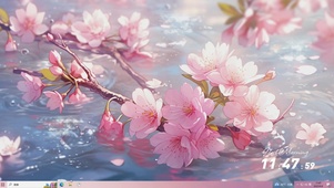 落水樱花
