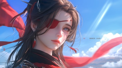 清纯气质国风蒙眼女孩