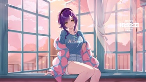 窗台少女