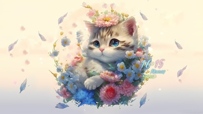 花篮中的可爱猫咪