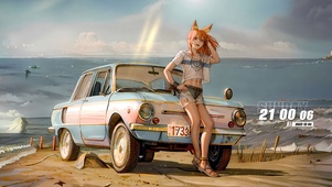 可爱西部牛仔少女