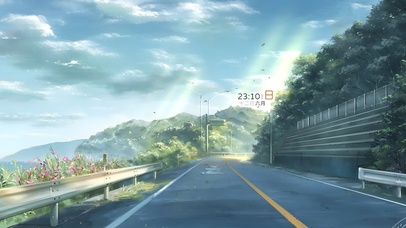 唯美日系山区公路