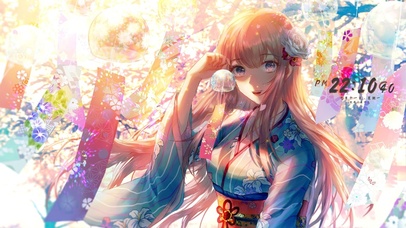 唯美樱花祭和服少女