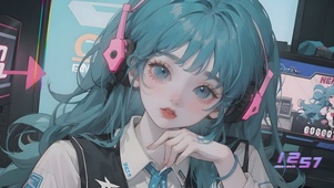 绿发电竞少女