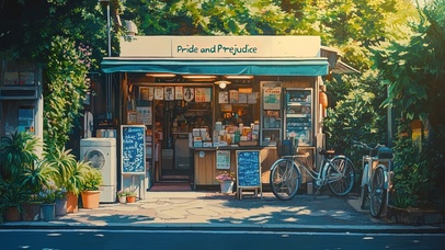 夏日清新街角便利店