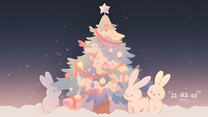 兔兔和圣诞树