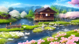 4k山间春暖花开