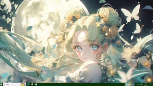 蝴蝶美少女-治愈绿