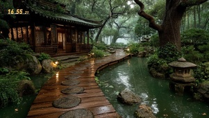 墨韵听雨卷