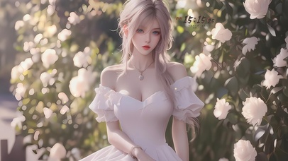 纯欲气质白裙少女