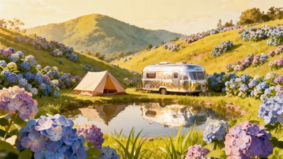 绣球花山谷露营