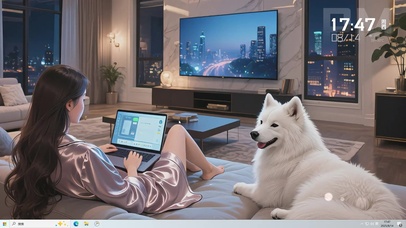 都市丽人在家办公中