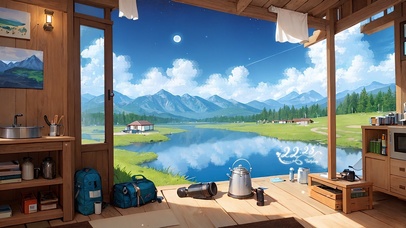 4K唯美治愈野外露营小屋