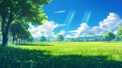 清新绿色护眼草地