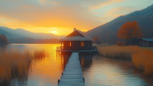 湖上小木屋