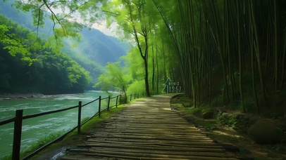 4k绿色林间小道