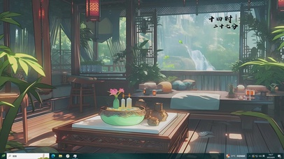 动漫风景主题 静谧的卧室