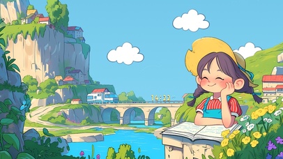 爱读书的小女孩