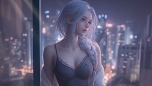 窗户边女孩