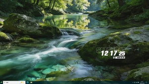 溪流树木桌面主题
